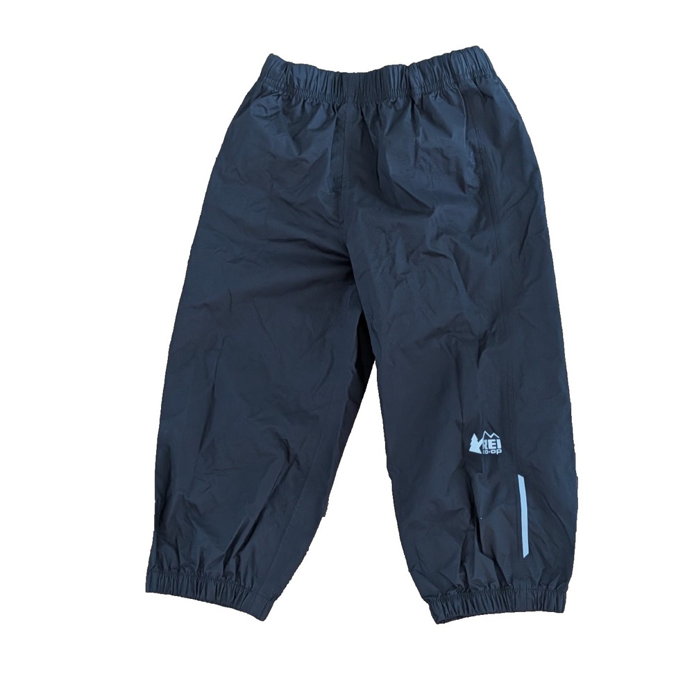 REI Co-op Rainier Rain Pants Toddler 3T Black Waterproof Outdoor Hike Overpants